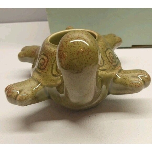 Partylite Floating Turtles Tealight Holders Green Ceramic Retired Beachy Sealife - Picture 4 of 16